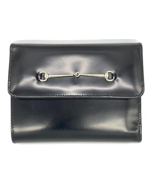 GUCCI（グッチ）GUCCI (グッチ) 3つ折り財布 ブラックの古着・服飾アイテム