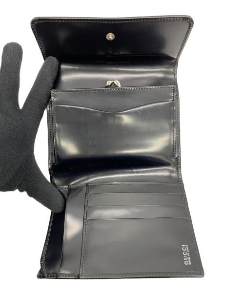 GUCCI（グッチ）GUCCI (グッチ) 3つ折り財布 ブラックの古着・服飾アイテム