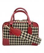 Samantha Thavasaサマンサタバサ）の古着「2WAYバッグ」｜レッド×ブラック×ベージュ