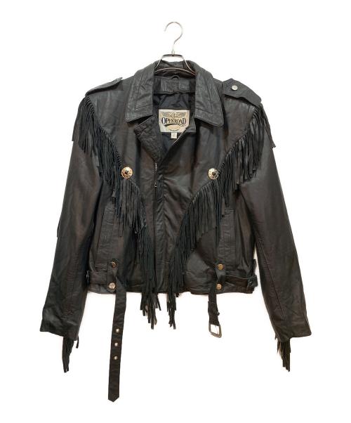 OPEN ROAD COLLECTION（オープンロード コレクション）OPEN ROAD COLLECTION (オープンロード コレクション) レザージャケット ブラック サイズ:Lの古着・服飾アイテム