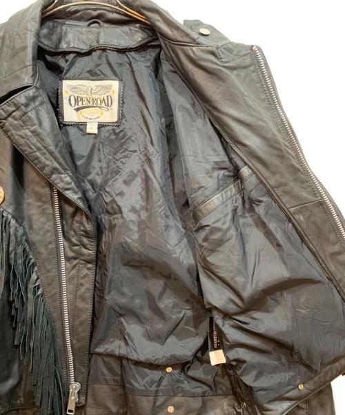 OPEN ROAD COLLECTION（オープンロード コレクション）OPEN ROAD COLLECTION (オープンロード コレクション) レザージャケット ブラック サイズ:Lの古着・服飾アイテム