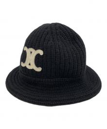 CELINE（セリーヌ）の古着「トリオンフ クロシェ バケットハット」｜ブラック