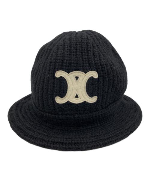 CELINE（セリーヌ）CELINE (セリーヌ) トリオンフ クロシェ バケットハット ブラック サイズ:TUの古着・服飾アイテム