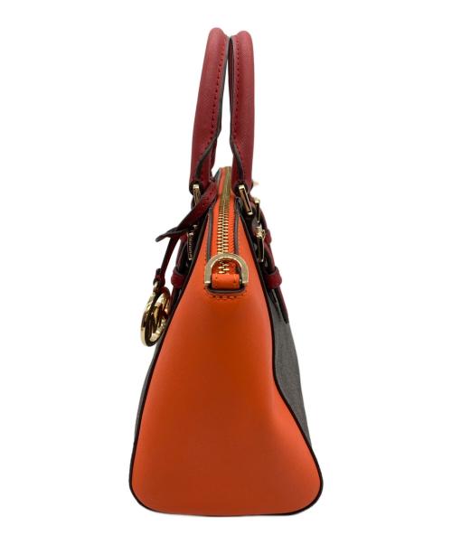 MICHAEL KORS（マイケル・コース）MICHAEL KORS (マイケル・コース) 2WAYバッグ オレンジ×ブラウンの古着・服飾アイテム
