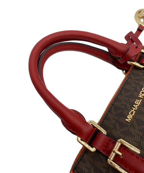 MICHAEL KORS（マイケル・コース）MICHAEL KORS (マイケル・コース) 2WAYバッグ オレンジ×ブラウンの古着・服飾アイテム