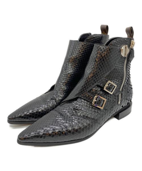 LOUIS VUITTON（ルイ ヴィトン）LOUIS VUITTON (ルイ ヴィトン) サイドジップブーツ ブラック サイズ:38 1/2の古着・服飾アイテム