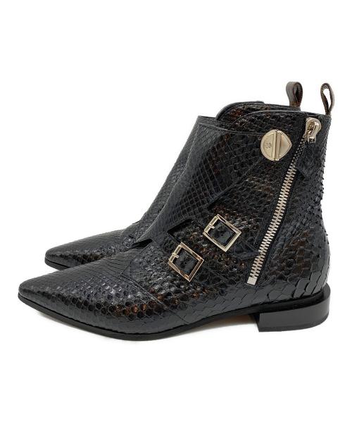 LOUIS VUITTON（ルイ ヴィトン）LOUIS VUITTON (ルイ ヴィトン) サイドジップブーツ ブラック サイズ:38 1/2の古着・服飾アイテム