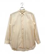 AURALEEオーラリー）の古着「HARD TWIST FINX ORGANDY STRIPE SHIRT」｜ベージュ