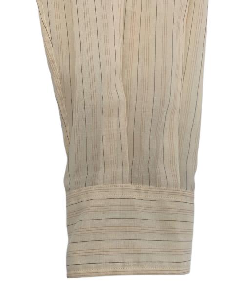 AURALEE（オーラリー）AURALEE (オーラリー) HARD TWIST FINX ORGANDY STRIPE SHIRT ベージュ サイズ:3の古着・服飾アイテム