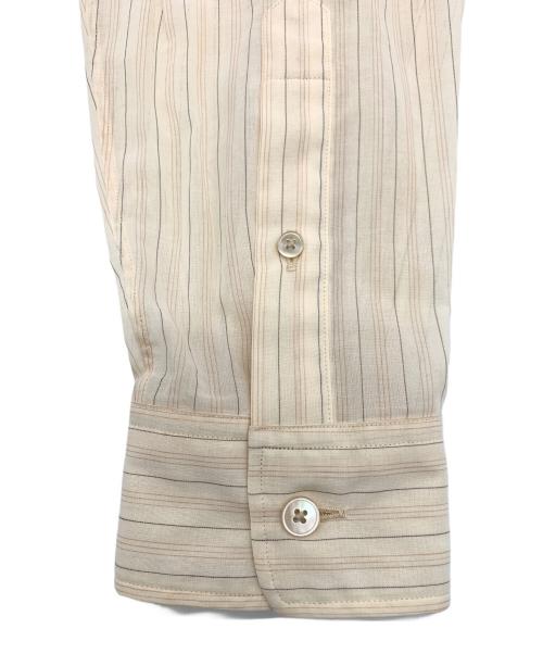 AURALEE（オーラリー）AURALEE (オーラリー) HARD TWIST FINX ORGANDY STRIPE SHIRT ベージュ サイズ:3の古着・服飾アイテム