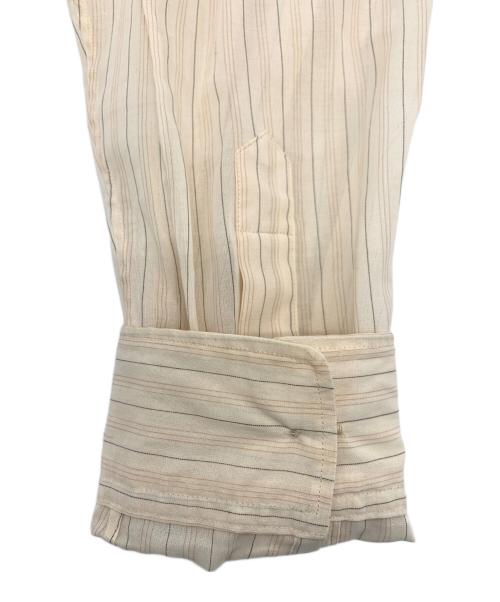 AURALEE（オーラリー）AURALEE (オーラリー) HARD TWIST FINX ORGANDY STRIPE SHIRT ベージュ サイズ:3の古着・服飾アイテム