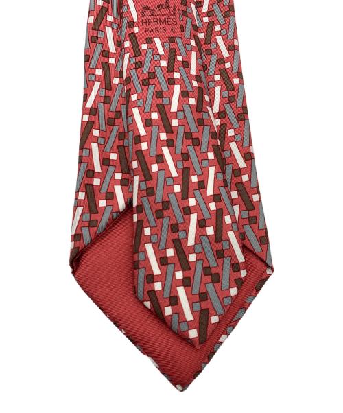 HERMES（エルメス）HERMES (エルメス) シルクネクタイ レッド サイズ:記載なしの古着・服飾アイテム