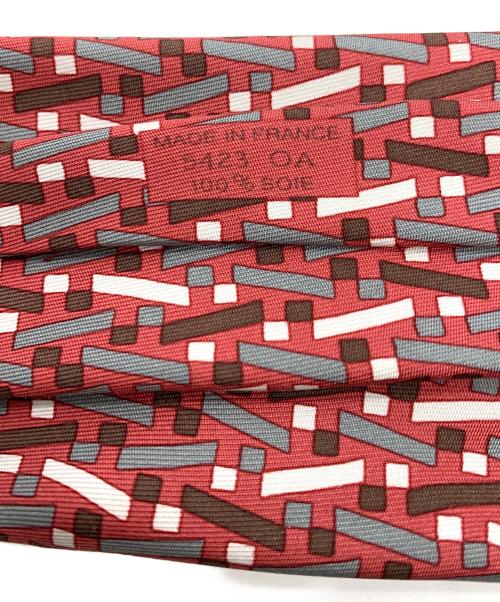 HERMES（エルメス）HERMES (エルメス) シルクネクタイ レッド サイズ:記載なしの古着・服飾アイテム