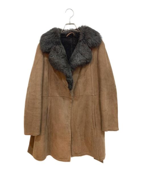 不明（フメイ）不明 (フメイ) ムートンコート ブラウン サイズ:38の古着・服飾アイテム