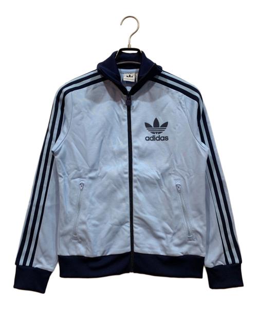 adidas（アディダス）adidas (アディダス) トラックジャケット スカイブルー×ネイビー サイズ:M 未使用品の古着・服飾アイテム