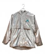 adidasアディダス）の古着「メタリック ウインドブレーカー」｜シルバー