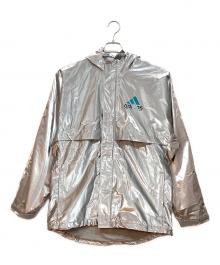 adidas（アディダス）の古着「メタリック ウインドブレーカー」｜シルバー