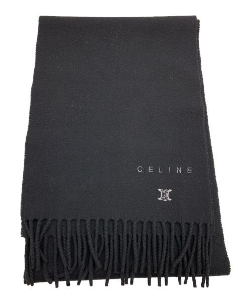 CELINE（セリーヌ）CELINE (セリーヌ) マフラー ブラックの古着・服飾アイテム