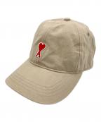 amiアミ）の古着「キャップ」｜ベージュ