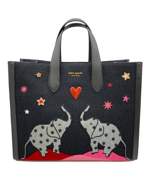 Kate Spade（ケイトスペード）Kate Spade (ケイトスペード) ラージトートバッグ ブラックの古着・服飾アイテム