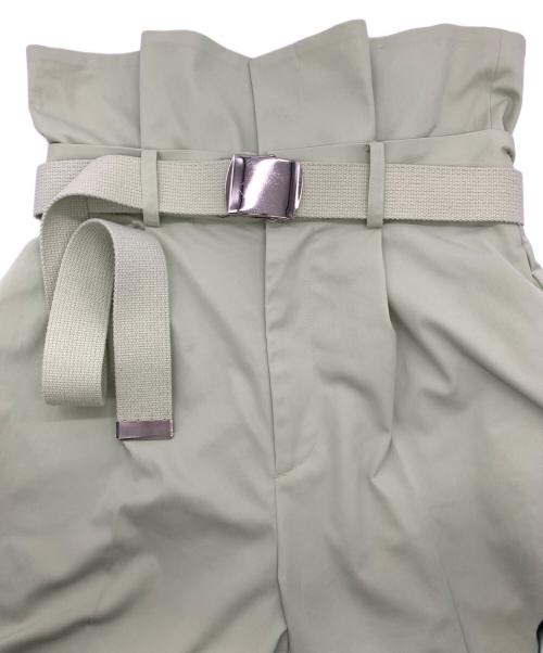 FRAY ID（フレイ アイディー）FRAY ID (フレイ アイディー) ベルト付きハイウエストワイドパンツ グリーン サイズ:1の古着・服飾アイテム