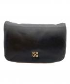 russetラシット）の古着「ソフトレザーフラップショルダーバッグ」｜ブラック