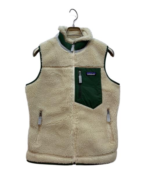 Patagonia（パタゴニア）Patagonia (パタゴニア) クラシック・レトロX・ベスト アイボリー×グリーン サイズ:Sの古着・服飾アイテム