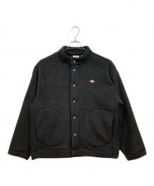 DANTON（ダントン）の古着「DOUBLE FACE BOA STAND COLLAR CARDIGAN」｜ブラック
