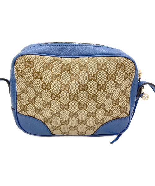 GUCCI（グッチ）GUCCI (グッチ) ショルダーバッグ ブルー×ベージュの古着・服飾アイテム