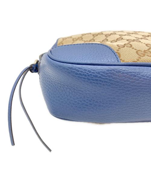GUCCI（グッチ）GUCCI (グッチ) ショルダーバッグ ブルー×ベージュの古着・服飾アイテム
