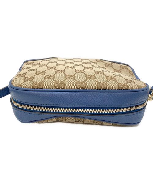 GUCCI（グッチ）GUCCI (グッチ) ショルダーバッグ ブルー×ベージュの古着・服飾アイテム