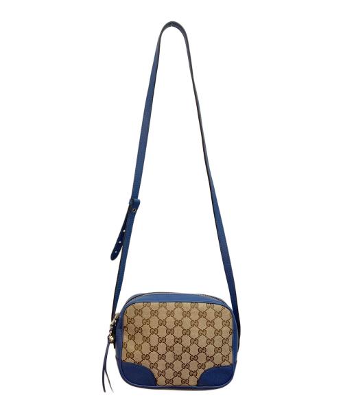 GUCCI（グッチ）GUCCI (グッチ) ショルダーバッグ ブルー×ベージュの古着・服飾アイテム