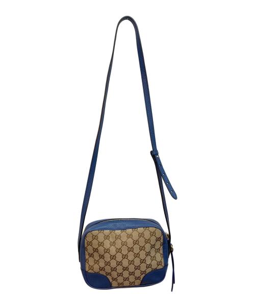 GUCCI（グッチ）GUCCI (グッチ) ショルダーバッグ ブルー×ベージュの古着・服飾アイテム