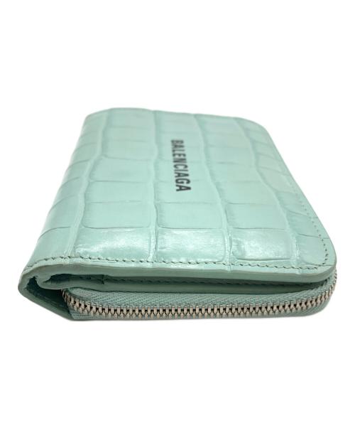 BALENCIAGA（バレンシアガ）BALENCIAGA (バレンシアガ) 2つ折り財布 ライトグリーンの古着・服飾アイテム