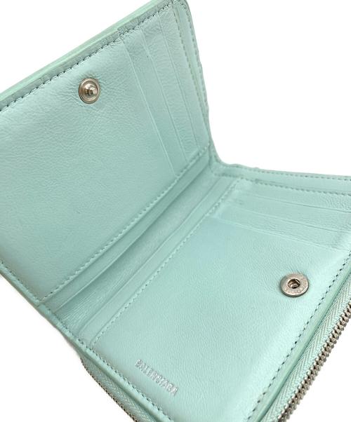 BALENCIAGA（バレンシアガ）BALENCIAGA (バレンシアガ) 2つ折り財布 ライトグリーンの古着・服飾アイテム
