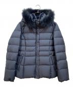INDIVIインディヴィ）の古着「フォックスファーダウンコート」｜ネイビー