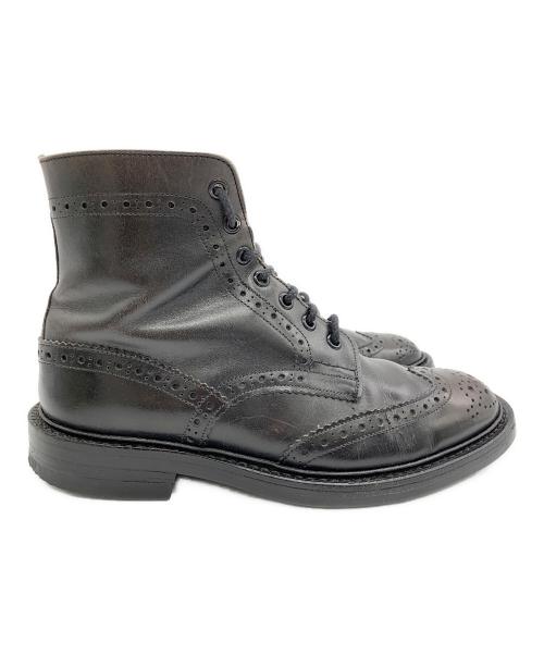 Tricker's（トリッカーズ）Tricker's (トリッカーズ) モールトン / ウィングチップブーツ ブラック サイズ:6 1/2の古着・服飾アイテム
