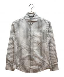 BRUNELLO CUCINELLI（ブルネロクチネリ）の古着「長袖シャツ」｜ホワイト×ネイビー