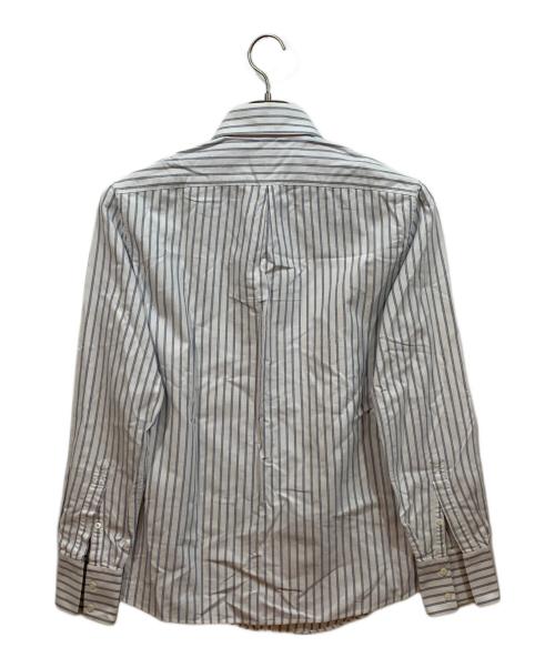 BRUNELLO CUCINELLI（ブルネロクチネリ）BRUNELLO CUCINELLI (ブルネロクチネリ) 長袖シャツ ホワイト×ネイビー サイズ:XSの古着・服飾アイテム