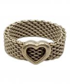 TIFFANY & Co.ティファニー）の古着「ハートサマセット メッシュリング」｜ベージュ