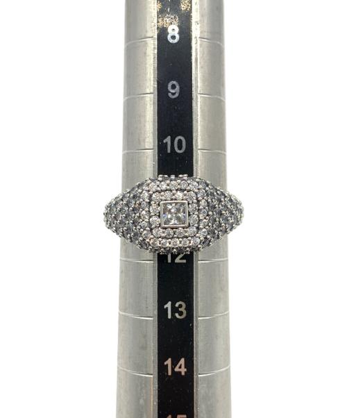PANDORA（パンドラ）PANDORA (パンドラ) Pave Square Cocktail Ring / パヴェ スクエア カクテル リング シルバー サイズ:52の古着・服飾アイテム