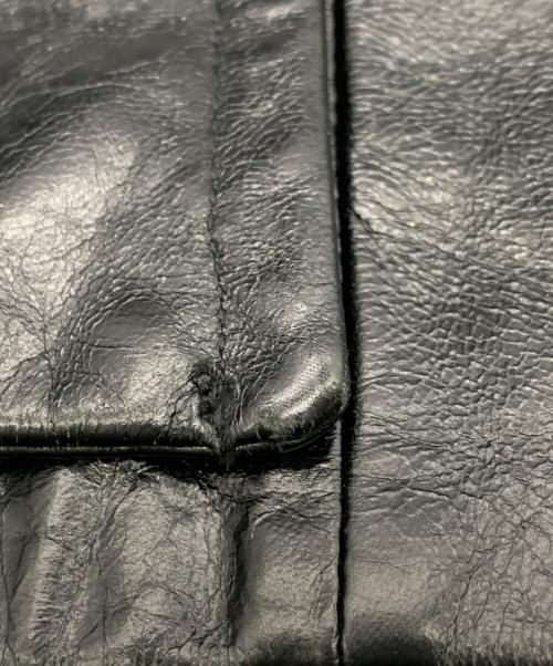 KATHARINE HAMNETT（キャサリンハムネット）KATHARINE HAMNETT (キャサリンハムネット) レザーコート ブラック サイズ:Mの古着・服飾アイテム