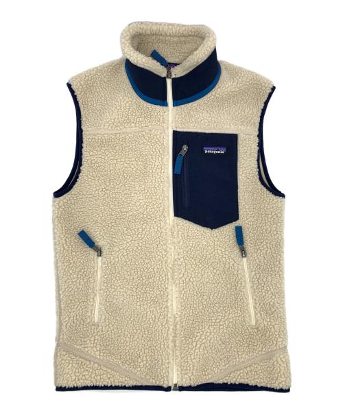 Patagonia（パタゴニア）Patagonia (パタゴニア) Classic Retro-X Vest / クレシック レトロエックス ベスト アイボリー×ネイビー サイズ:XSの古着・服飾アイテム