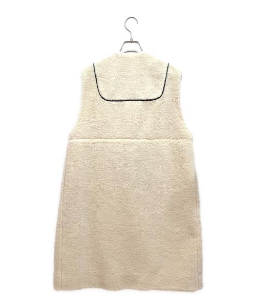 YORI（ヨリ）YORI (ヨリ) もこもこロングジレ アイボリー サイズ:Fの古着・服飾アイテム