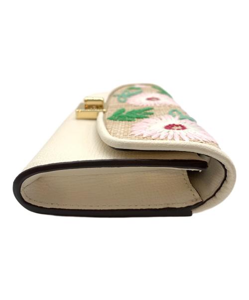 Kate Spade（ケイトスペード）Kate Spade (ケイトスペード) チェーンウォレット アイボリー×ブラウンの古着・服飾アイテム