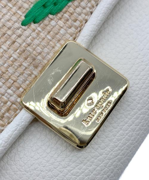 Kate Spade（ケイトスペード）Kate Spade (ケイトスペード) チェーンウォレット アイボリー×ブラウンの古着・服飾アイテム