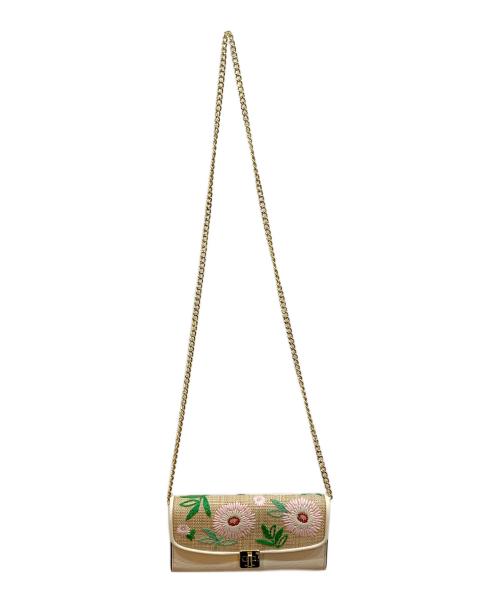 Kate Spade（ケイトスペード）Kate Spade (ケイトスペード) チェーンウォレット アイボリー×ブラウンの古着・服飾アイテム