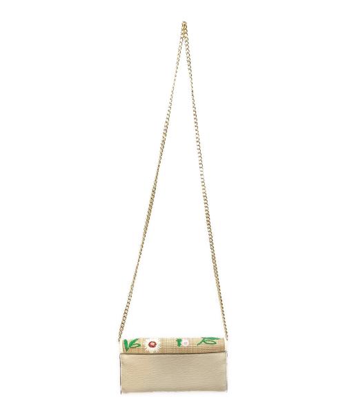 Kate Spade（ケイトスペード）Kate Spade (ケイトスペード) チェーンウォレット アイボリー×ブラウンの古着・服飾アイテム