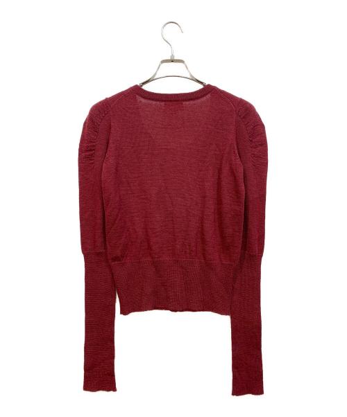 Vivienne Westwood RED LABEL（ヴィヴィアンウエストウッドレッドレーベル）Vivienne Westwood RED LABEL (ヴィヴィアンウエストウッドレッドレーベル) 薄手カーディガン ワインレッド サイズ:2の古着・服飾アイテム