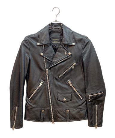 JACKROSE ANTIQUE ライダース ダブル ブラック 中古・古着通販】JACKROSE (ジャックローズ) ダブルライダース